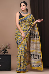 Multicolor Printed Chanderi Silk Saree