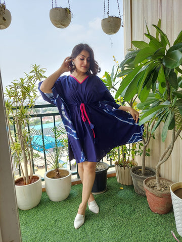 Blue Tie n Dye Long Kaftan