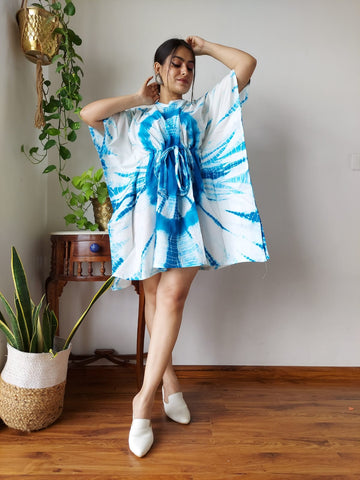 Blue Tie n Dye Long Kaftan